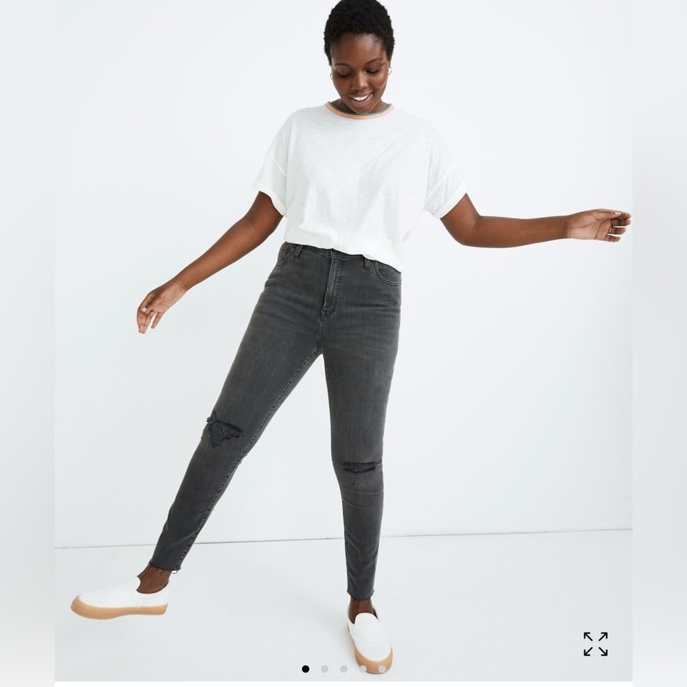 Madewell Curvy High-Rise Skinny Jeans in Black Sea Size 28